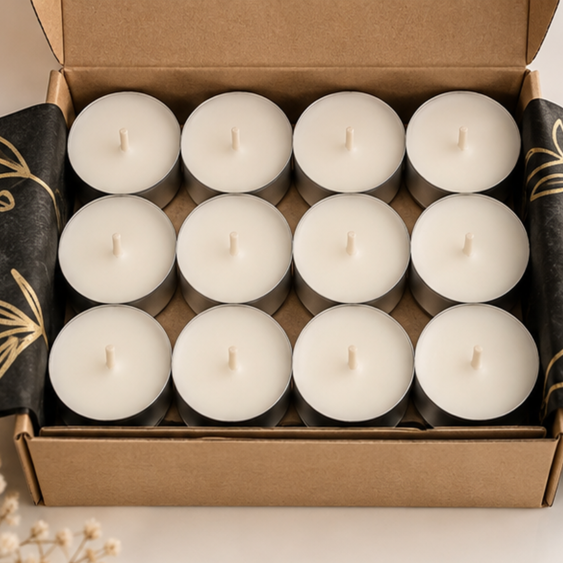 podgrzewacze sojowe tealight 24szt bezzapachowe naturalne bezwonne extra jakość 281403f734f99ff421c9f17ea52eb3ad